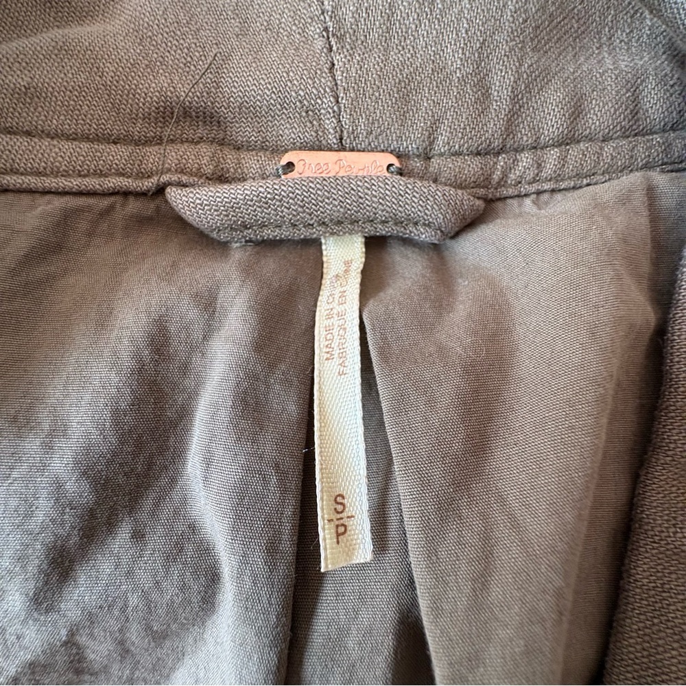 Free People Army “In Our Nature” Cargo Jacket Olive Green Utility Size S - Picture 7 of 9